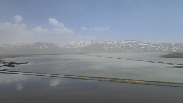 aerial lake landscape