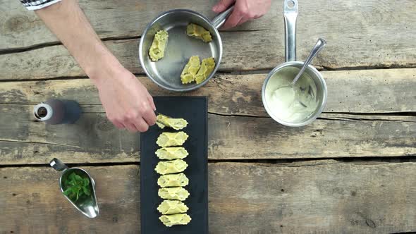 Ravioli Preparation Top View