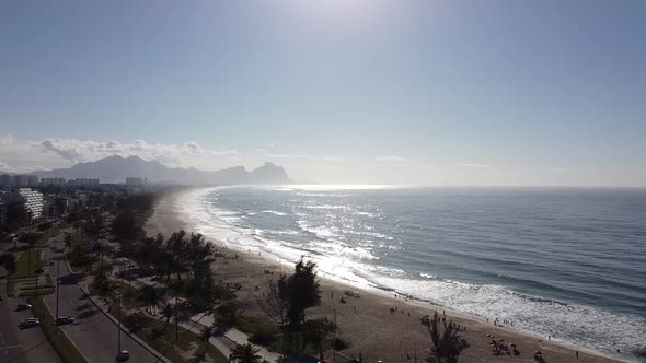 Drone Footage from Rio De Janeiro, Brazil. Beautiful beach and amazing ocean! 