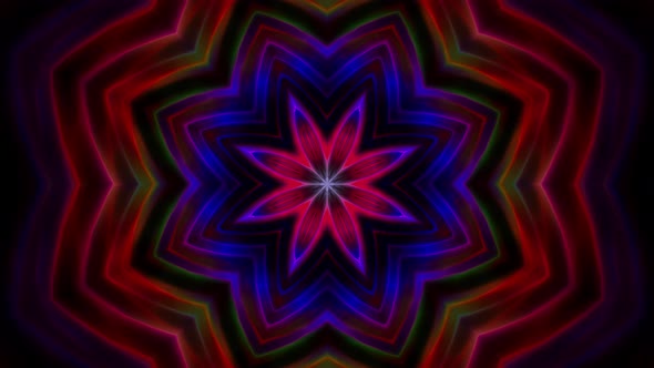 Blinking Colorful Light Kaleidoscope 4K 01