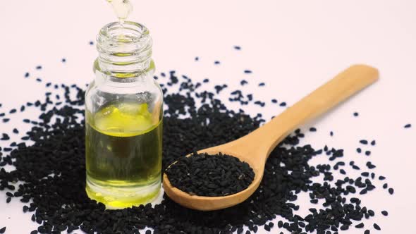 Essential Oil of Black Cumin in Small Bottles