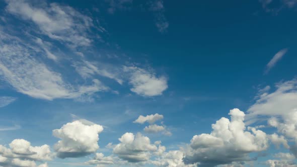 White Clouds and Beautiful Blue Sky