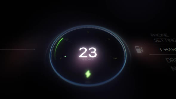 Car Charging Level Dashboard Indicator