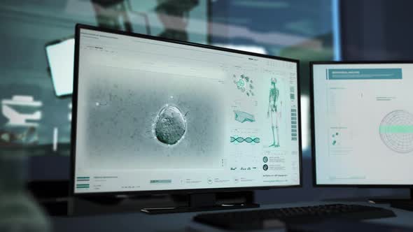 Microscopic analysis of human sperm movement for biological research at the lab alt