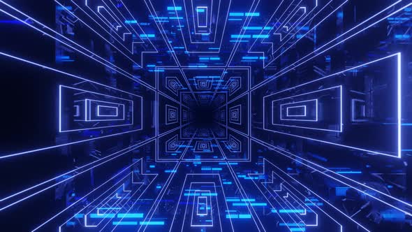 Hitech Neon Scifi Tunel