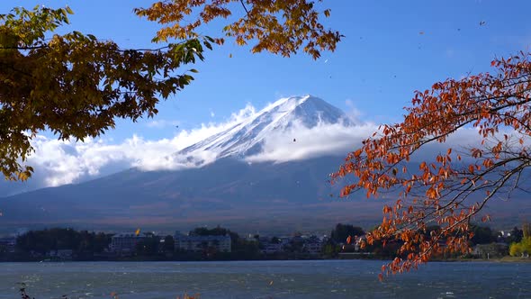 Mount Fuji in Autumn Color Japan