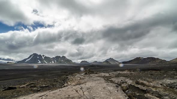 Dramatic Sky over Volcanic Nature in Iceland