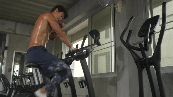 Doing Fitness Exercise. Athletic People Actively Workout in the Modern Gym. Sports People