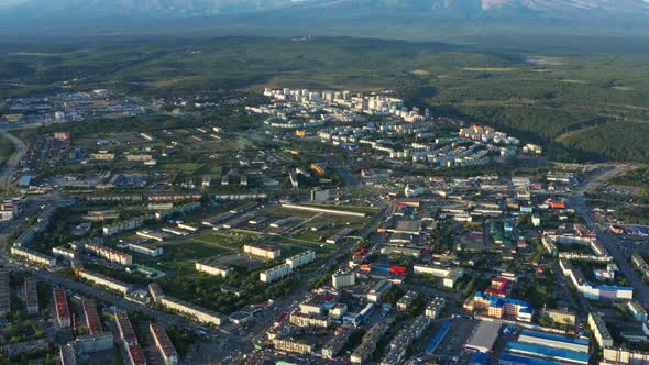 PetropavlovskKamchatsky City at Sunset