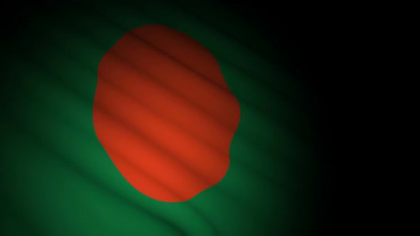 Bangladesh Flag Blowing in Wind alt