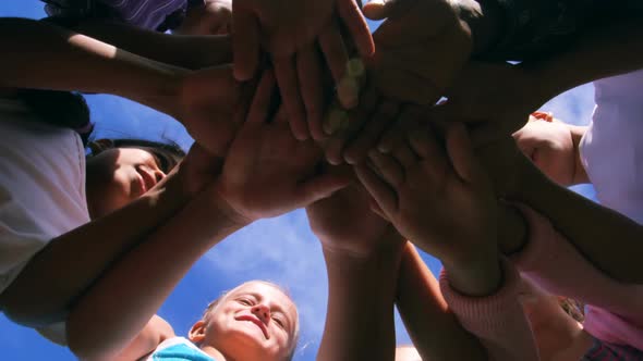 Group of children playing in park