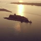 Aerial View on Sunset on Riverbed and Small Bird Island in Goa - VideoHive Item for Sale