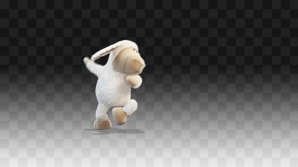 Plush Little Lamb Jumping And Dancing