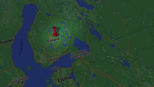 Finland On Map 4K