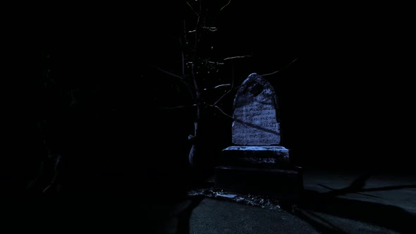 Dark Night and Old Cemetery