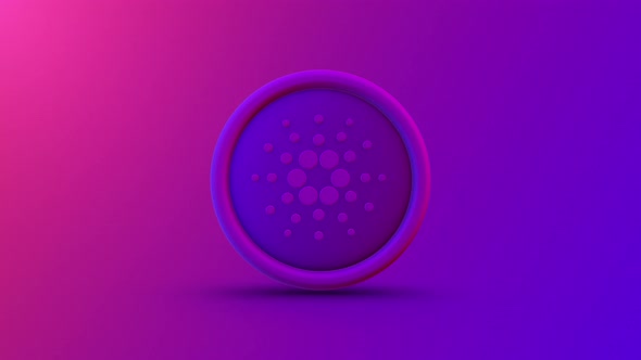 Cardano Cryptocurrency Coin Background Loop