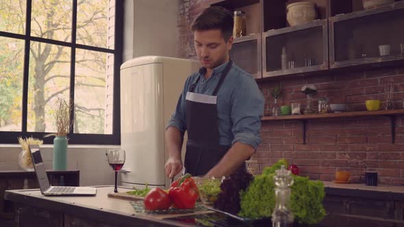 Boyfriend Preparing Romantic Dinner