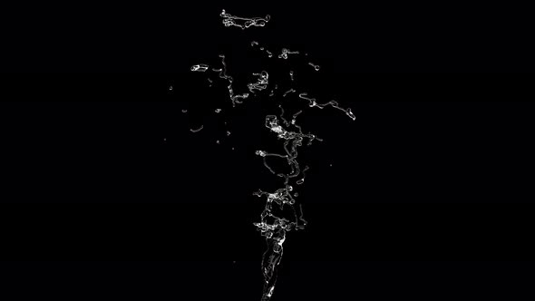 Water Splash Isolated Black Background. alt