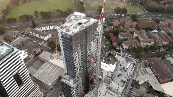 Drone Aerial Of A Construction Site Condominiums And Apartment Complex 2