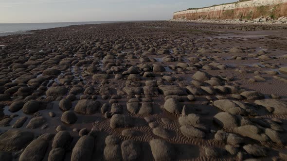 Boulders On Beach Norfolk Coastline Hunstanton The Old Lighthouse Aerial