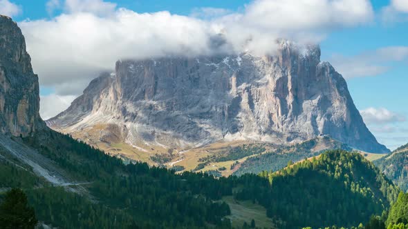 Time Lapse - Dolomites Langkofel Italy Landscape
