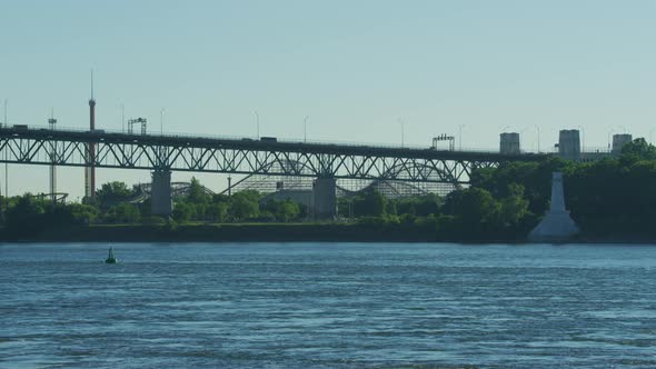 Jacques Cartier Bridge and Saint Lawrence River