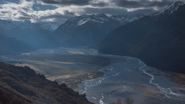 Glacial valley in Southern Alps