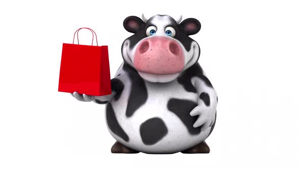 Fun cow - 3D Animation with alpha