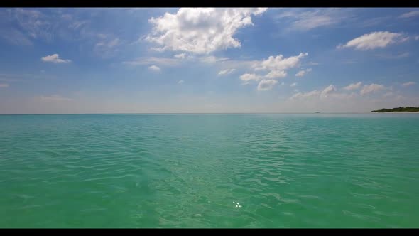 Aerial view nature of tropical lagoon beach lifestyle by blue ocean and white sand background of adv