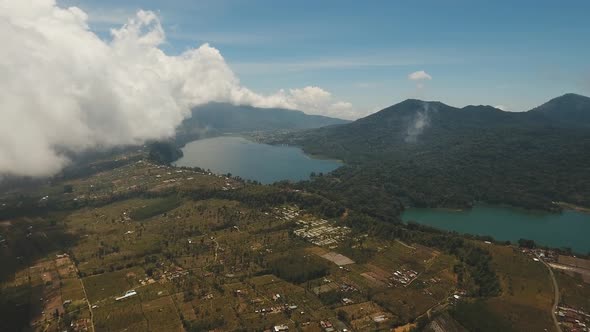 Lake in the Mountains Island BaliIndonesia