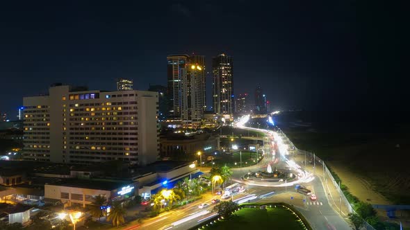 Galleface Colombo Nightlapse