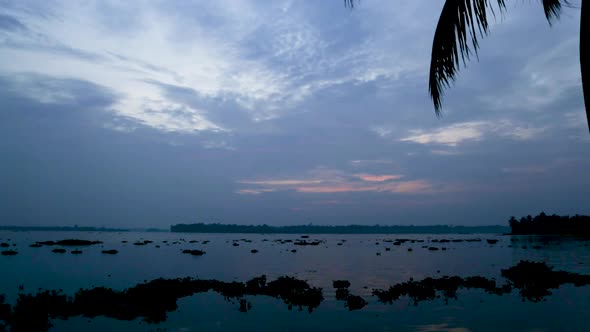 backwater blue sky silhouette, Steady shot