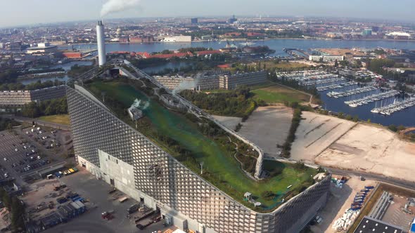 WastetoEnergy Power Plant in Copenhagen with the Ski Area on the Roof