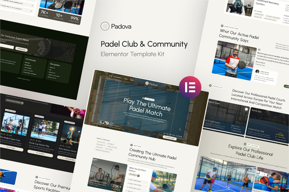 Padova - Padel Club & Community Elementor Template Kit