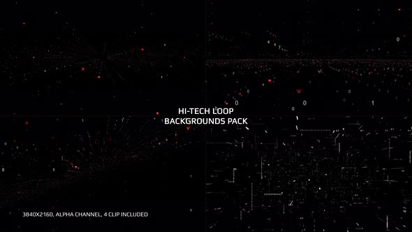 Hi-Tech Backrounds Loop - 4 Clip Included