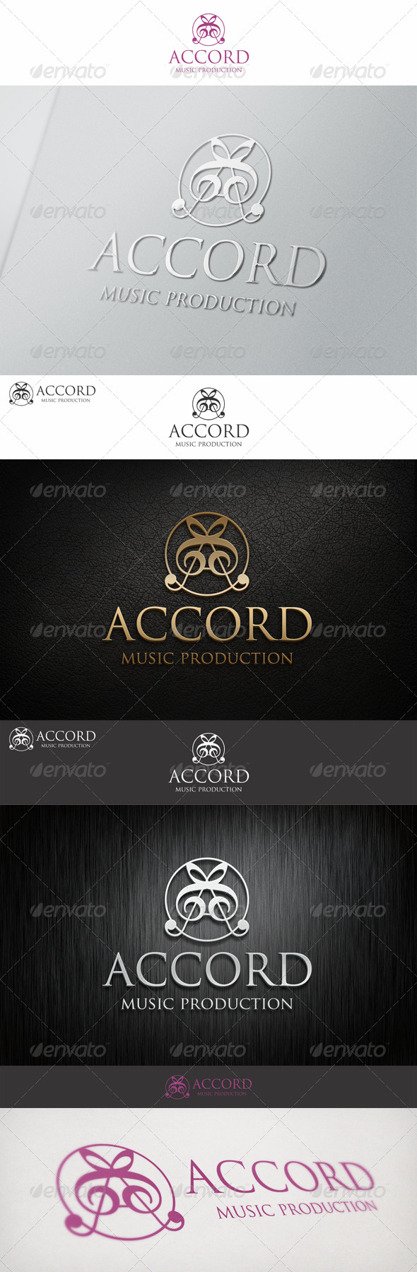A Music Logo Letter Accord Production