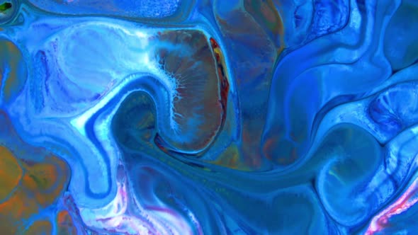 Abstract Colorful Fluid Paint Background Macro Textured 3