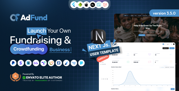 AdFund - Fund Raising Platform Website | Android-iOS App | Admin Panel