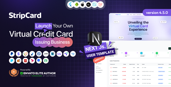 StripCard - Virtual Credit Card Full Solution