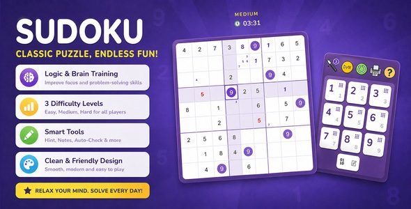 Soo Dokoo - HTML5 Sudoku Game | React, TypeScript