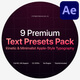 Kinetic Text Animation Presets for AE - VideoHive Item for Sale