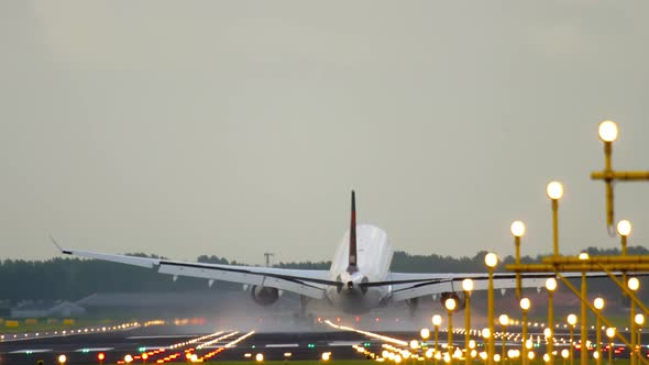 Airliner Landing in a Crosswind