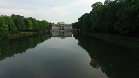 Aerial view of Palace on the Isle, Warsaw