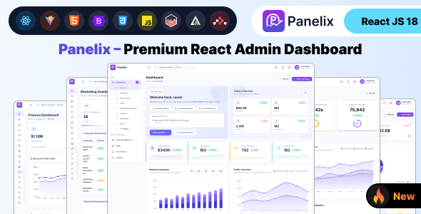 Panelix - Premium React Admin Dashboard Template