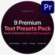 Kinetic Text Animation Presets for SaaS Promo | MOGRT - VideoHive Item for Sale