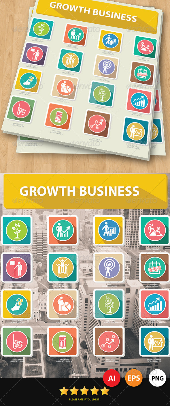 Growth Business Concept Icons
