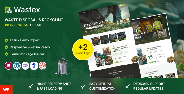 Wastex - Waste Disposal & Recycling WordPress