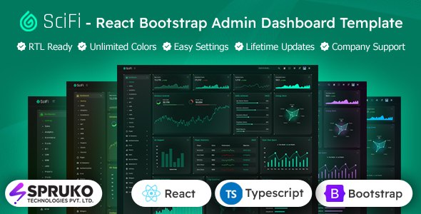 Scifi - TypeScript React Bootstrap Dashboard Template