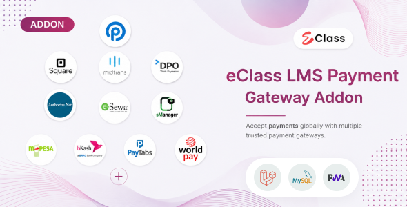 eClass LMS Payment Gateways Addon