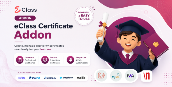eClass LMS Certificate Addon
